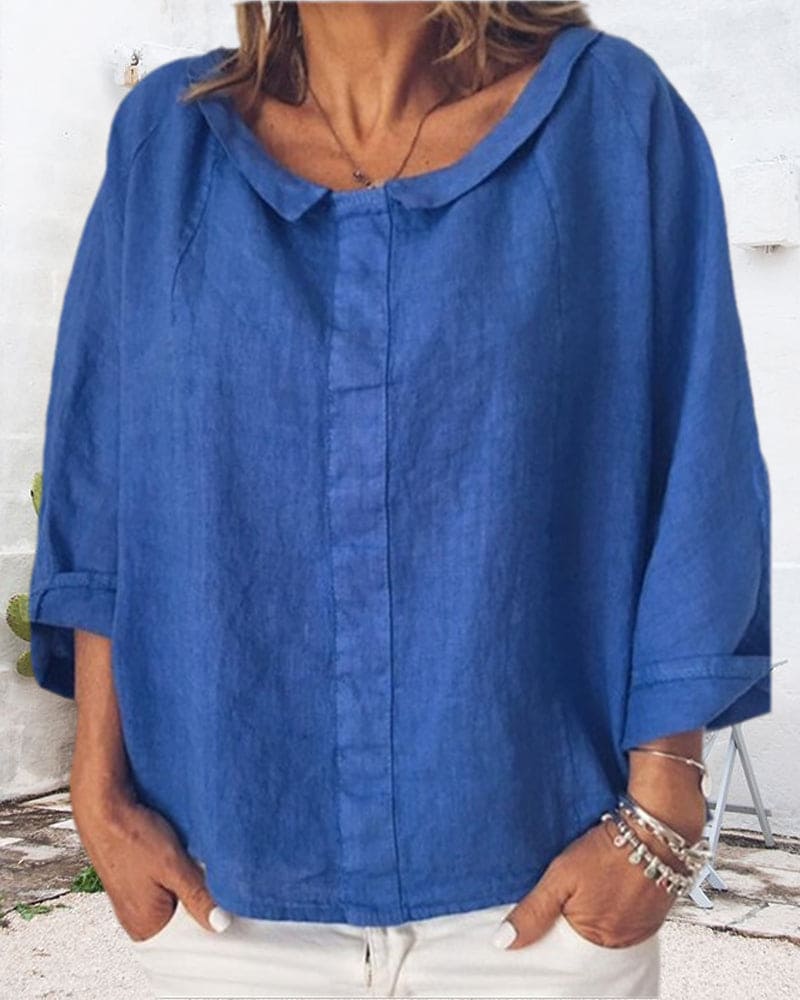 Bolendo Chemise ample avec un motif uni