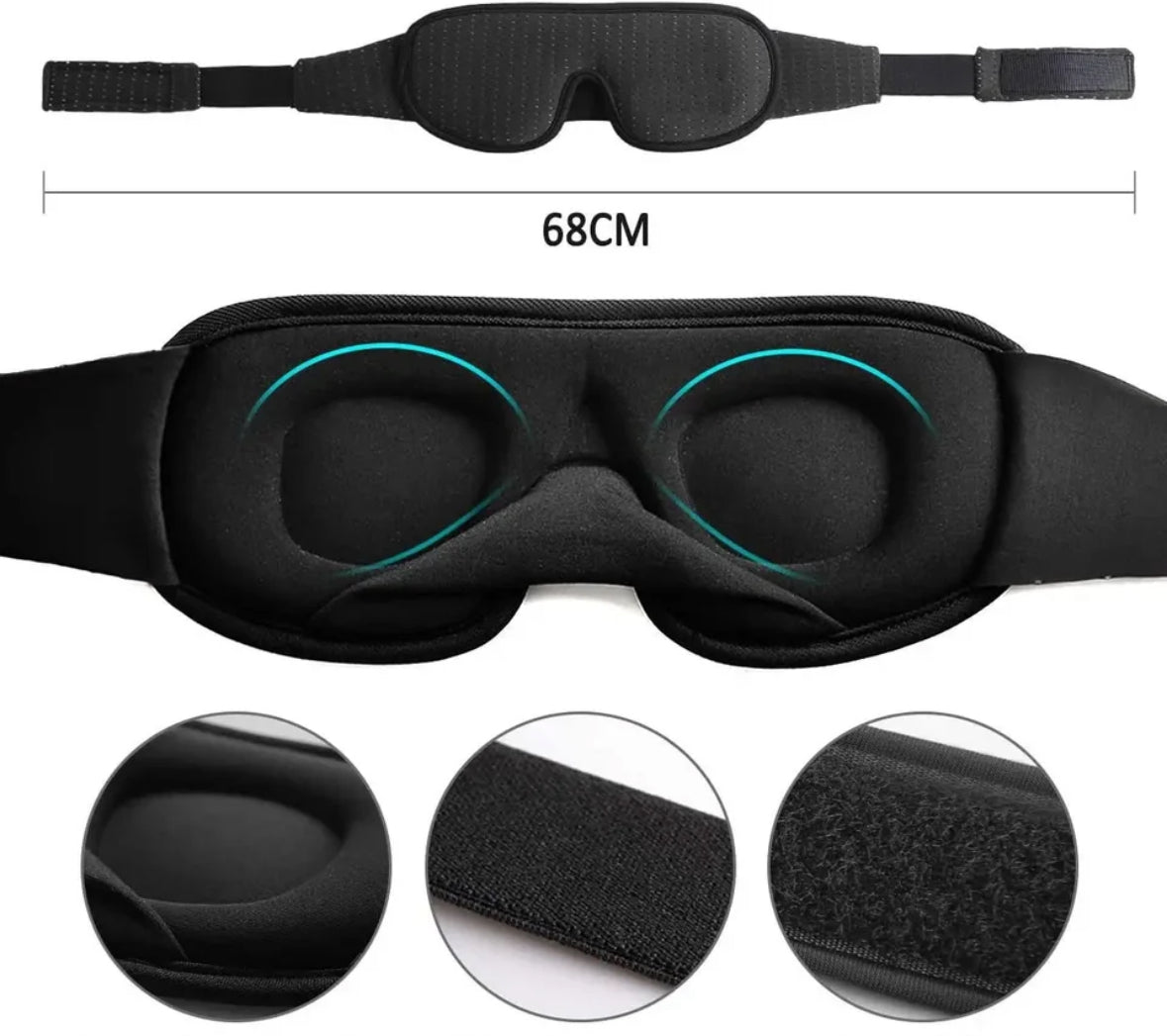 Devako Premium Masque de sommeil – Blocage luxueux de la lumière pour un sommeil réparateur