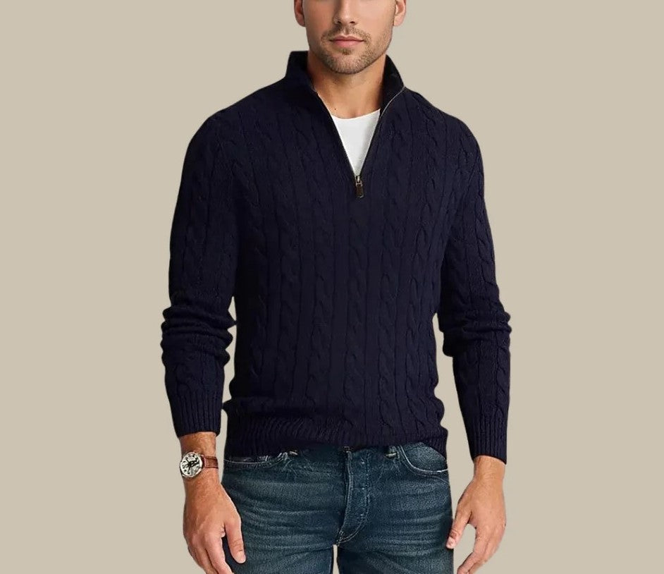Felpa elegante con cerniera per uomo - Atreus