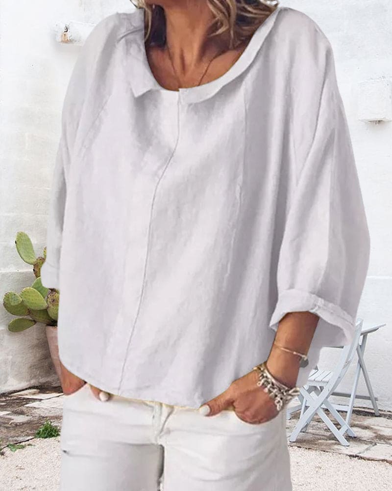 Bolendo Chemise ample avec un motif uni