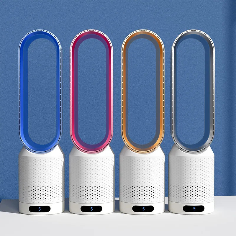 AirPure 3-in-1 Luftkühler mit Luftfilter, Oszillation & LED-Touch – Bladlos, leise & modern