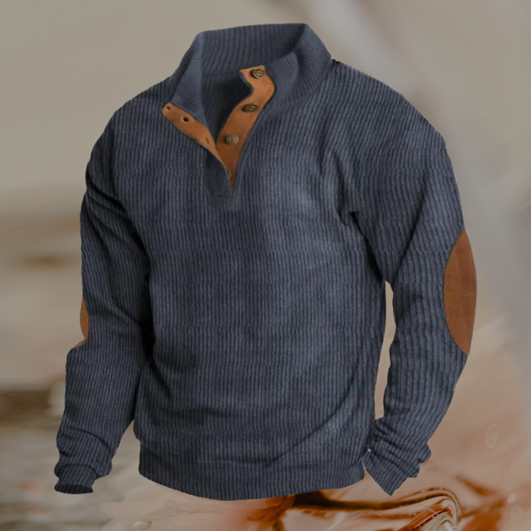 Casual herre-sweatshirt i fløjl - Finlo