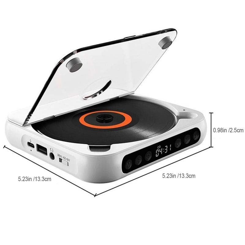 Tragbarer CD-Player – Bluetooth 5.3 mit Wiederaufladbarem Akku