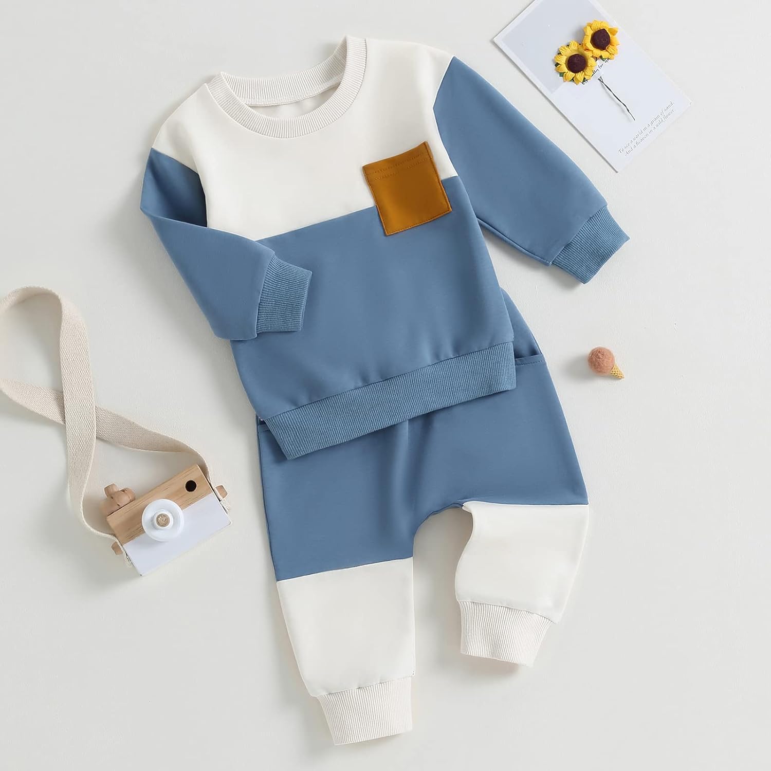 Baby Jogger Set Hiver - Sweatshirt et Pantalon avec Contraste