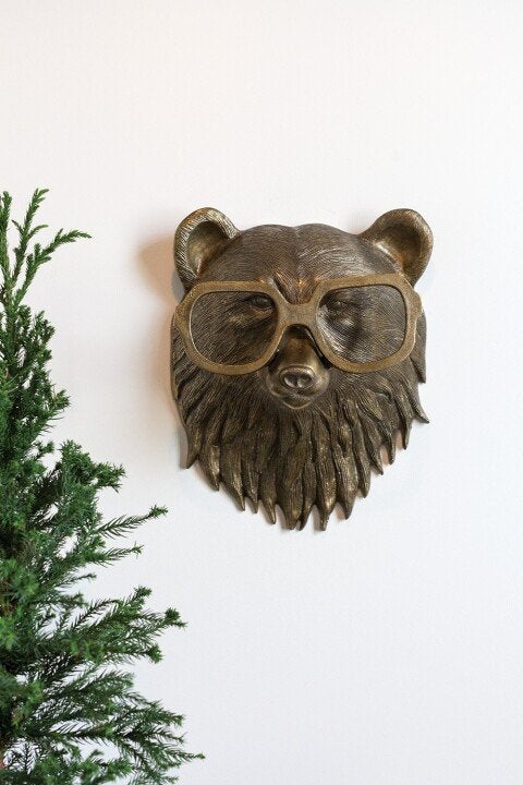 WallCritters – Decorazione da parete con testa di animale giocosa – Design in resina dipinto a mano
