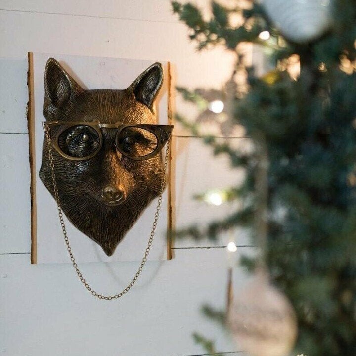 WallCritters – Decorazione da parete con testa di animale giocosa – Design in resina dipinto a mano