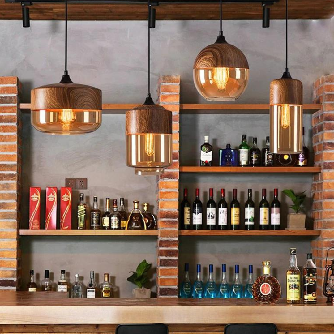 Plafonnier scandinave élégant en bois - NordLuna