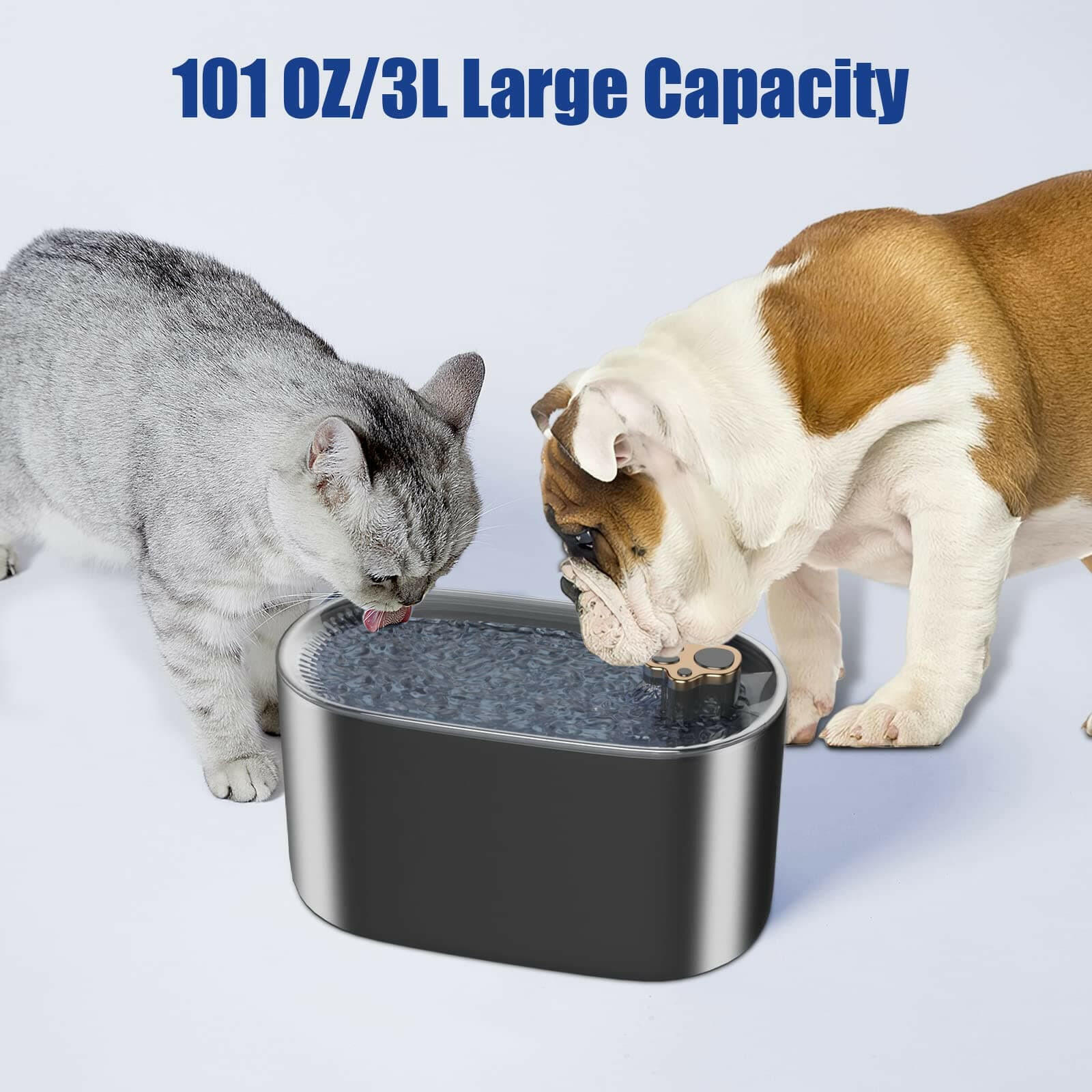 Bolendo Pet Ultra-leiser Wasserspender mit LED-Beleuchtung Wasserfontäne
