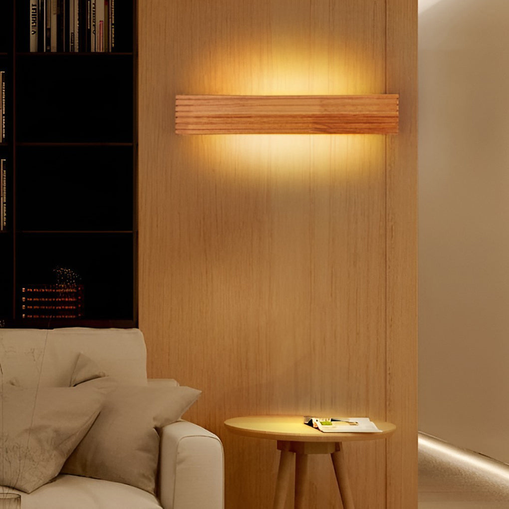GlowWood - Lampada da parete LED rettangolare impermeabile Illuminazione specchio nordica