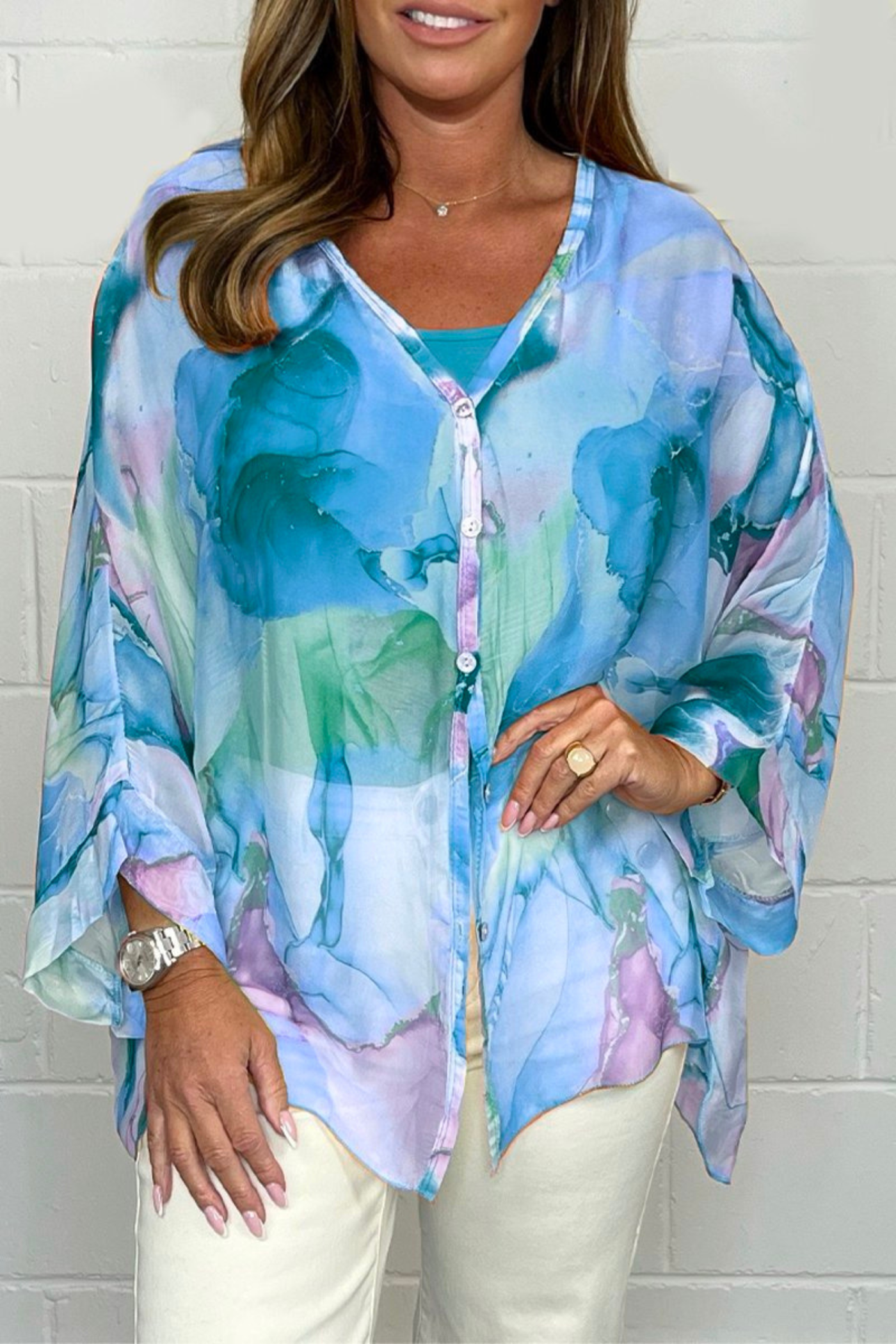 Etisk chiffonbluse - Anya