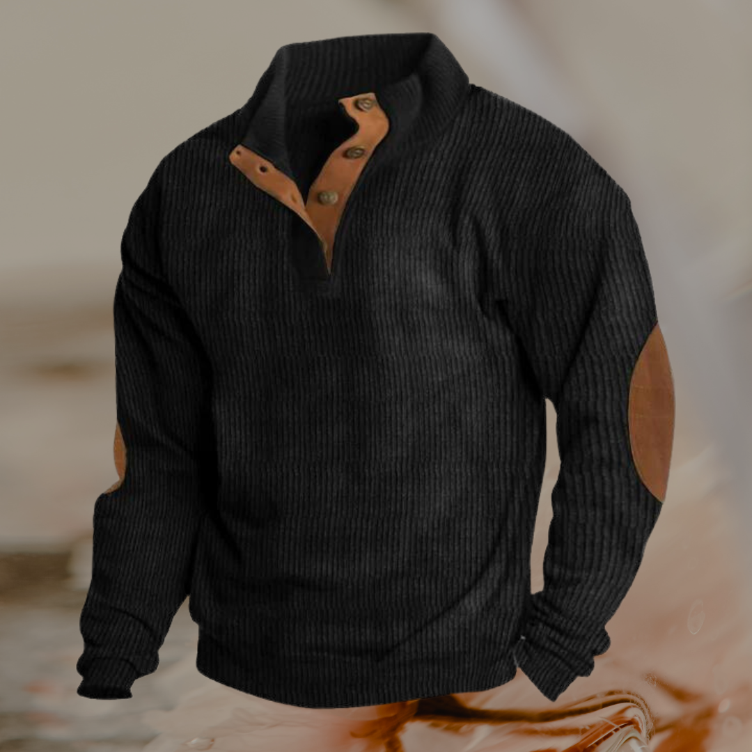 Casual herre-sweatshirt i fløjl - Finlo