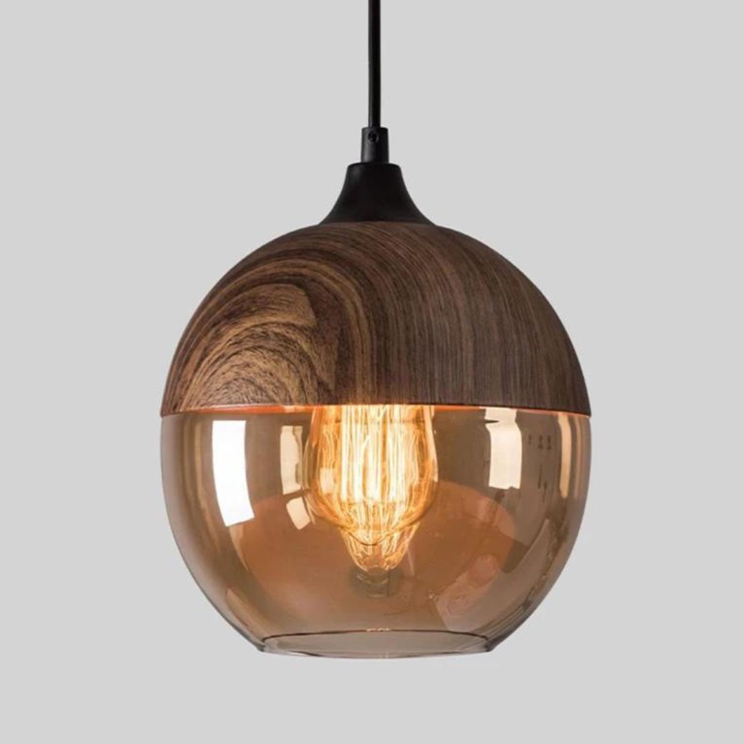 Plafonnier scandinave élégant en bois - NordLuna