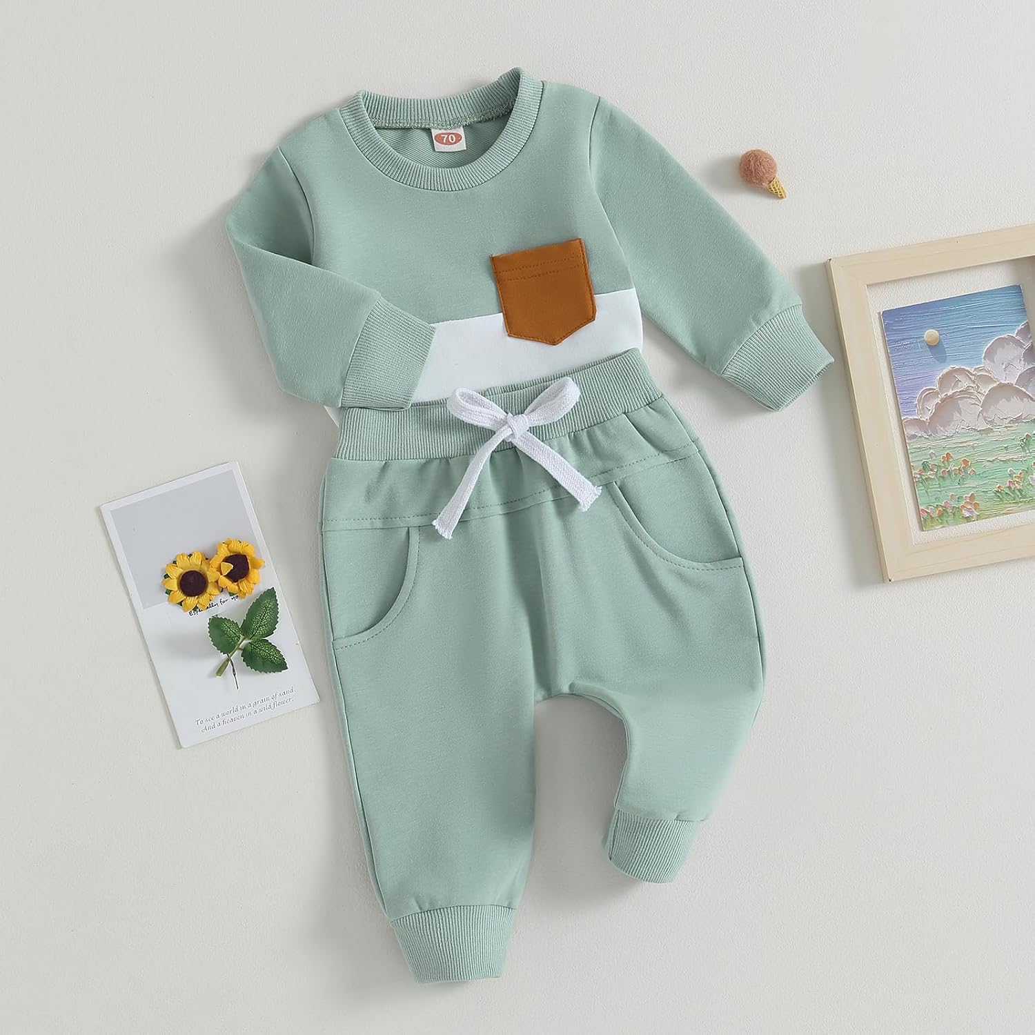 Baby Jogger Set Hiver - Sweatshirt et Pantalon avec Contraste