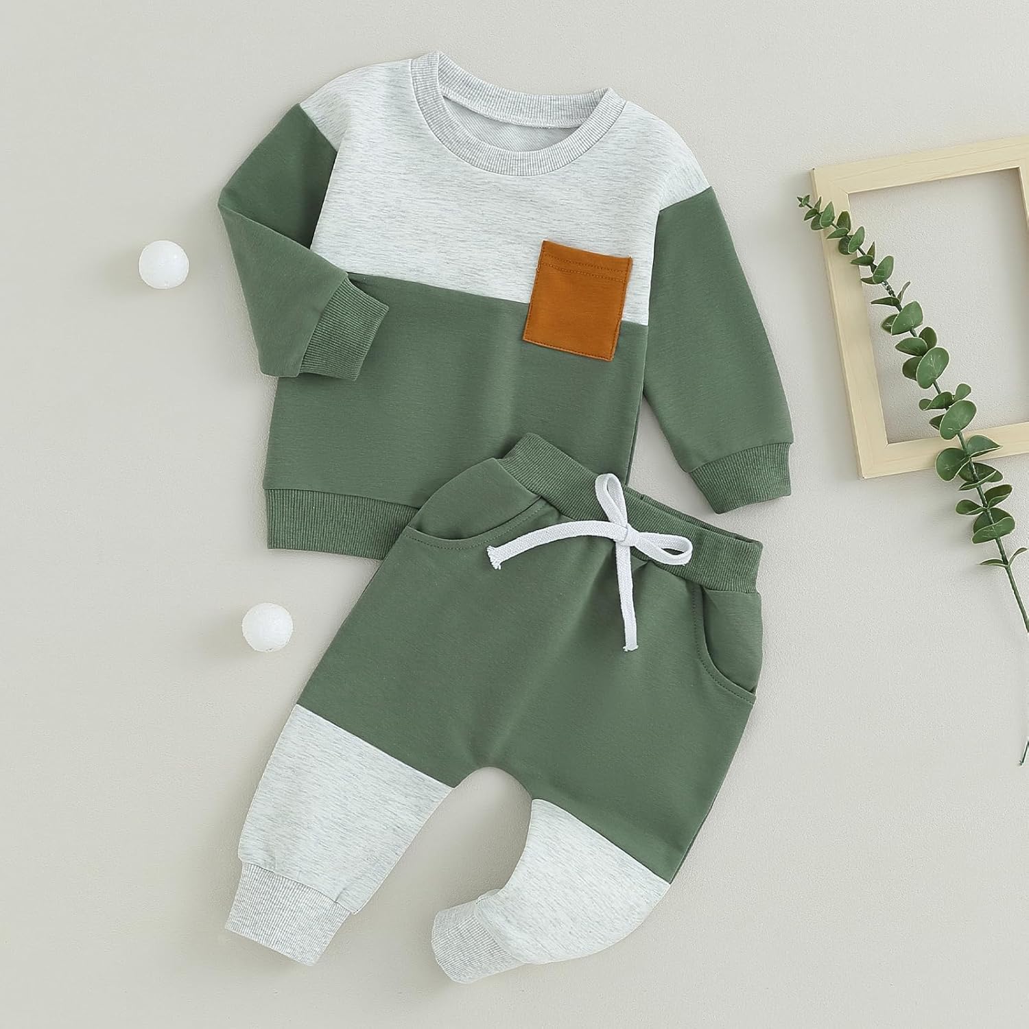 Baby Jogger Set Hiver - Sweatshirt et Pantalon avec Contraste