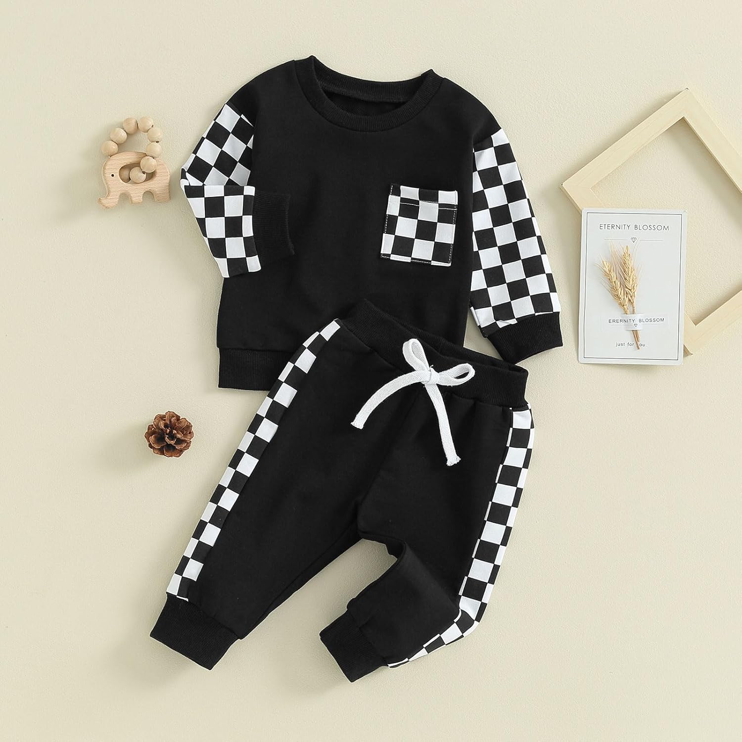 Baby Jogger Set Hiver - Sweatshirt et Pantalon avec Contraste