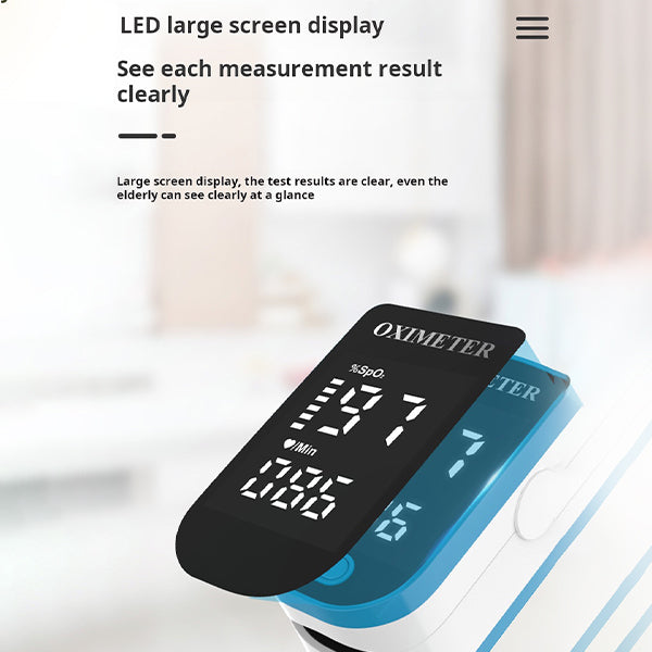 Virelio – Pulzní oxymetr s LED displejem a automatickým vypnutím – Pro cestování