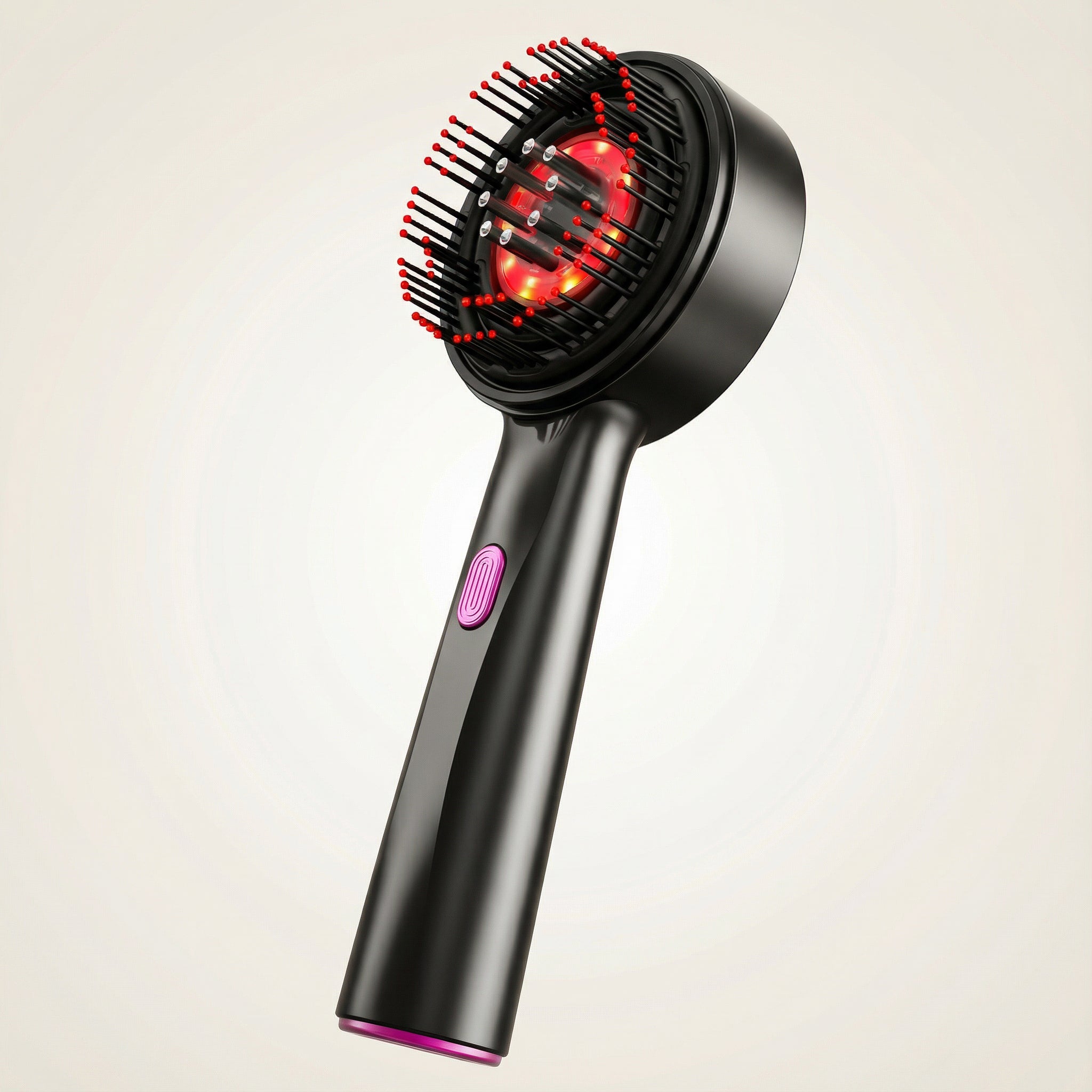 Peigne de massage électrique – Vibration, lumière rouge & design ergonomique