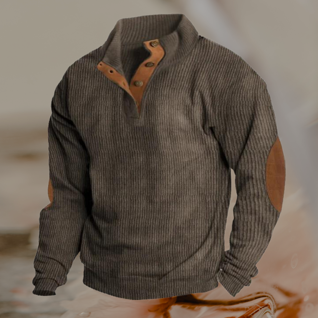 Casual herre-sweatshirt i fløjl - Finlo
