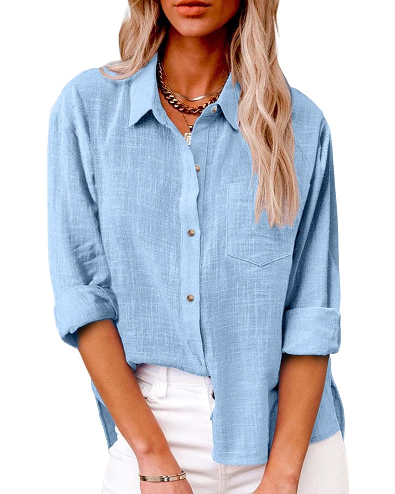 Bolendo Zoe | Langærmet bluse med lommer