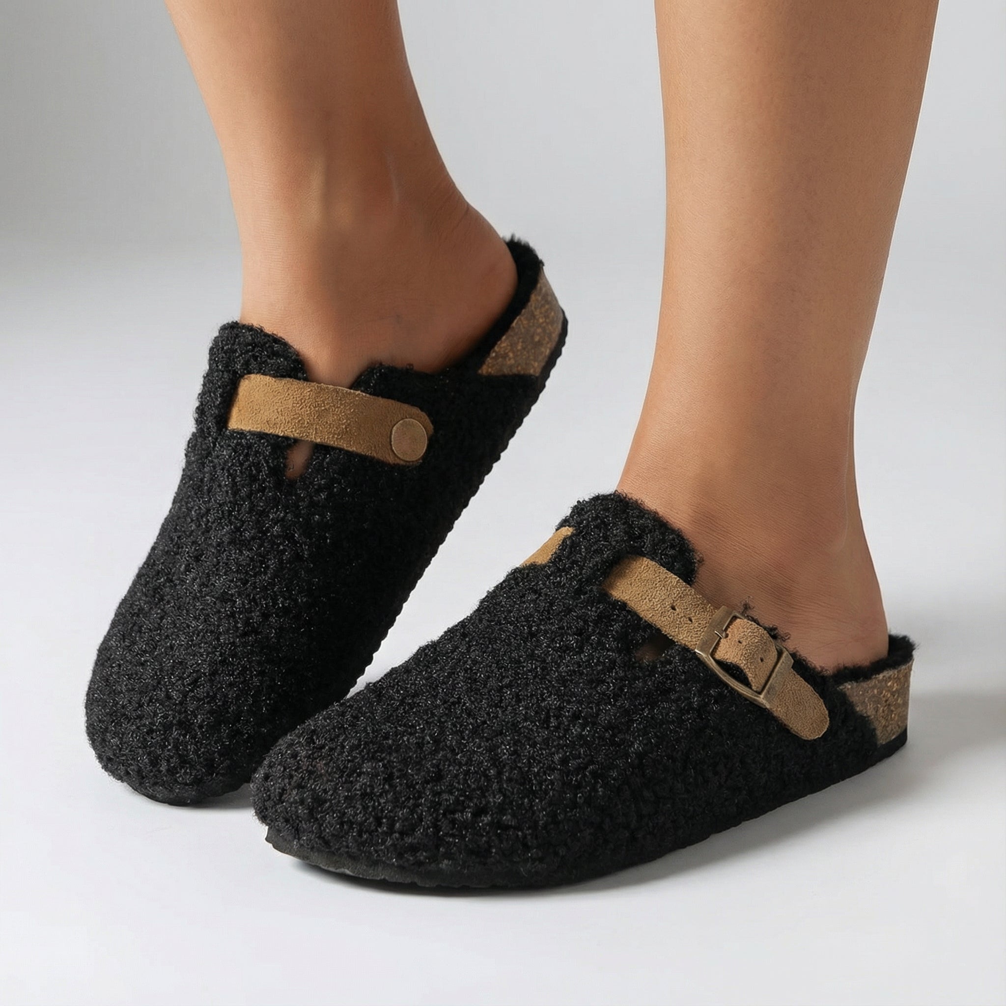 Pantofole da donna – Morbido materiale in lana d'agnello, suola antiscivolo e vestibilità comoda