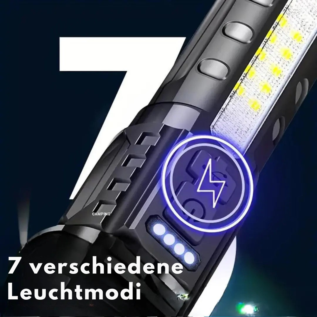 OutdoorHaven Militär-Taschenlampe - 5000 Lumen, bis zu 1000m Reichweite ( dont put online)