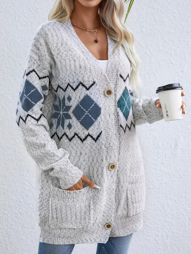 Samantha Weste con chiusura a bottone e motivo grafico | Elegante e comoda