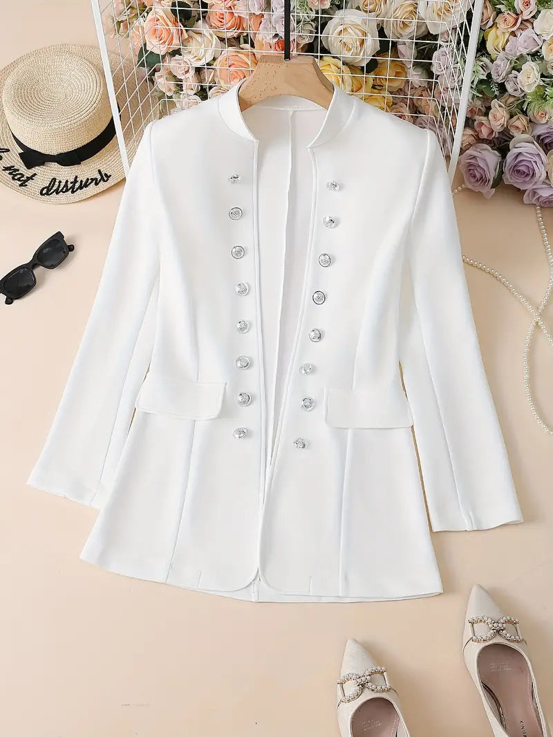 Devako Adelis | Blazer élégant à manches longues avec fermeture à boutons devant