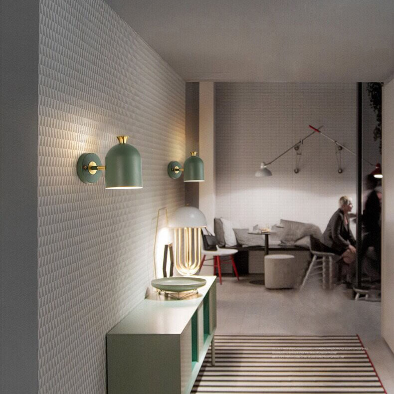 Moderne Macaron-Metall-Zylinder-Wandleuchte mit 1 Licht