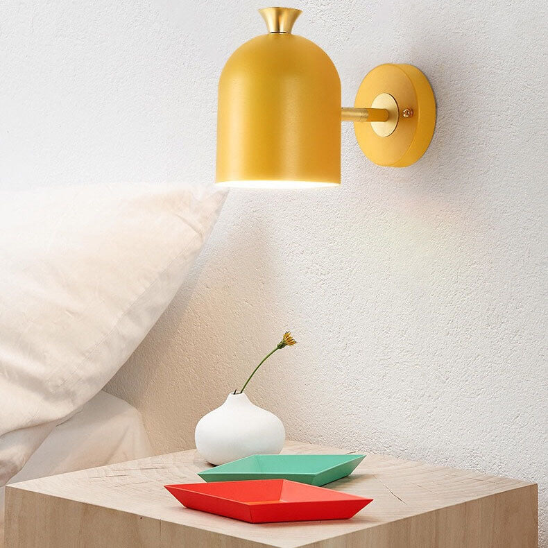 Moderne Macaron-Metall-Zylinder-Wandleuchte mit 1 Licht