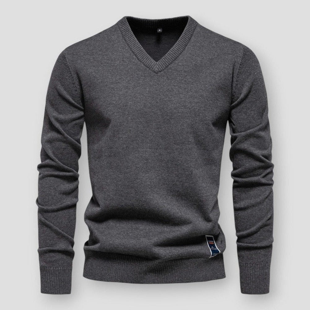 Nelson - Klassischer Herbst V-Ausschnitt Strickpullover für Männer | Zeitloser Stil