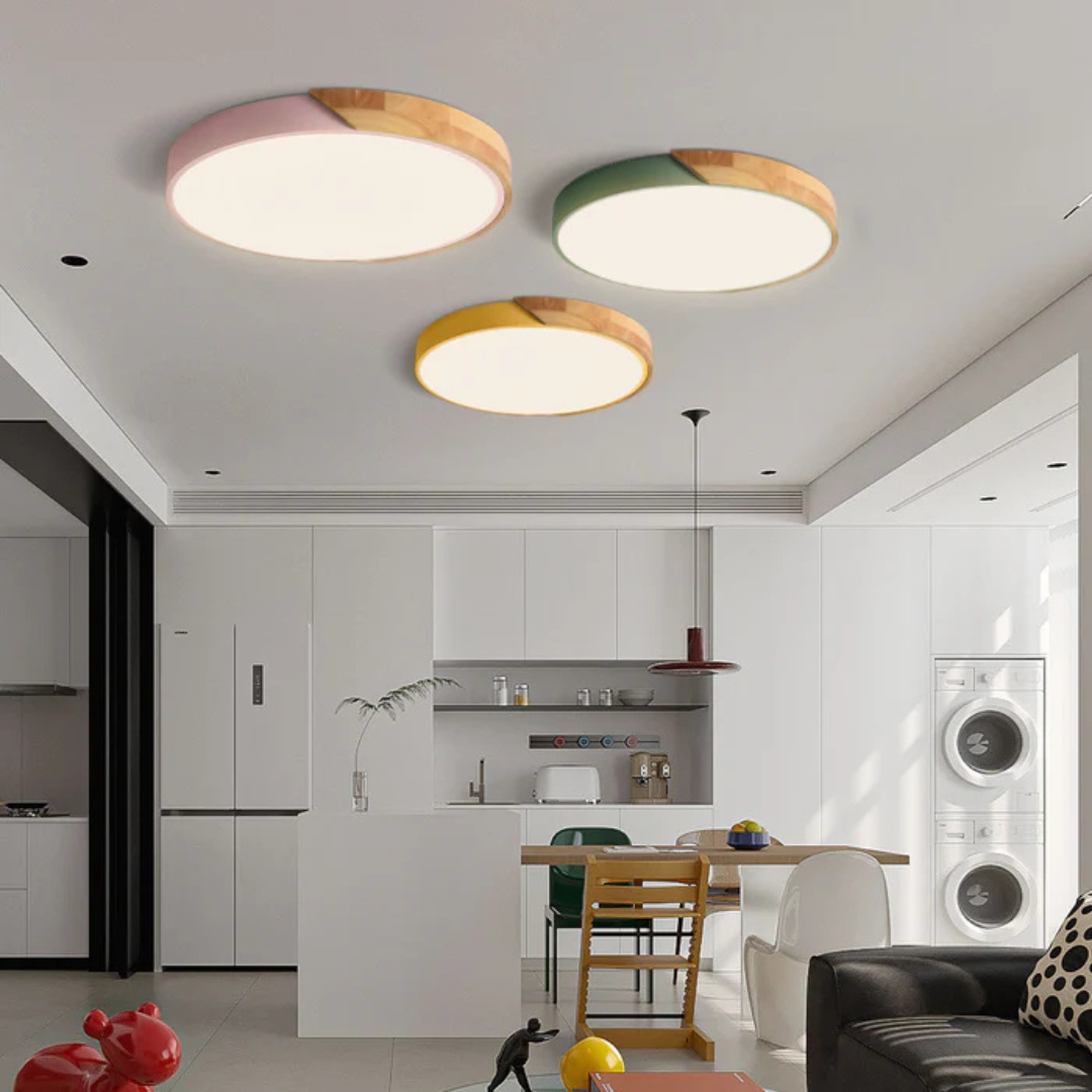 LED-Deckenleuchte – Skandinavisches Design aus Holz & Energieeffiziente Beleuchtung