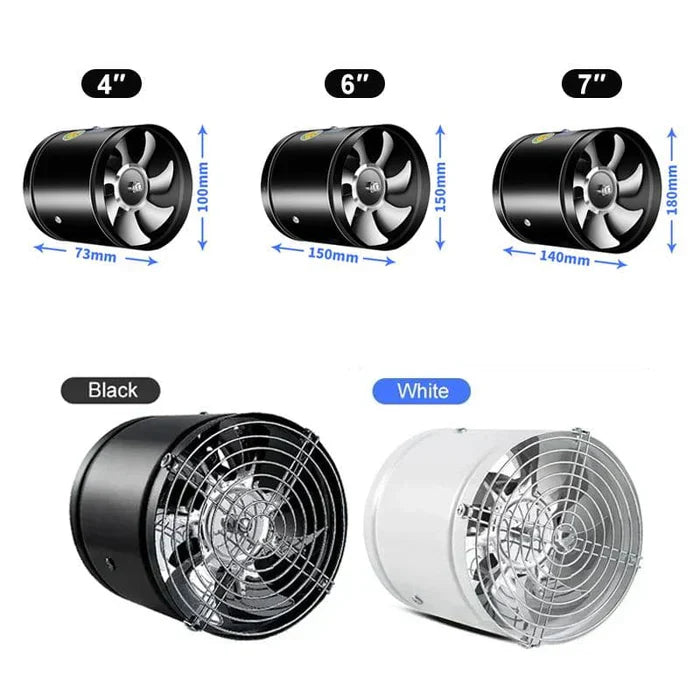 WhisperFlow – Ventilateur d'extraction silencieux et puissant – Pour cuisine ou bureau