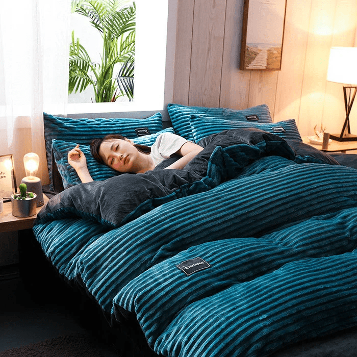 Fluwel – Vinter-sengetøjssæt i plysfleece – Varmt & blødt at sove i