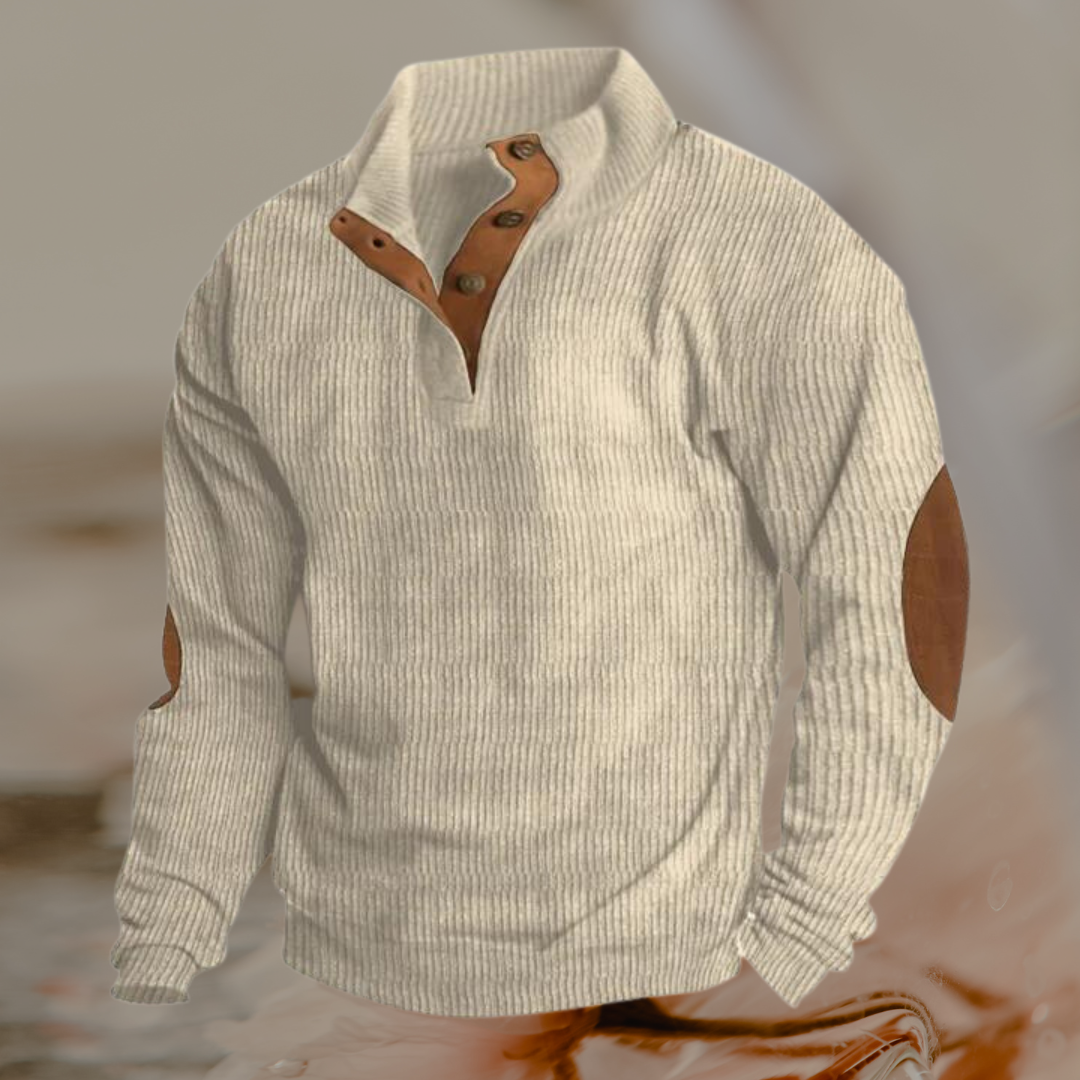 Casual herre-sweatshirt i fløjl - Finlo