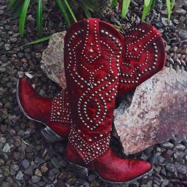 Lilli - cowboystøvler med hæl