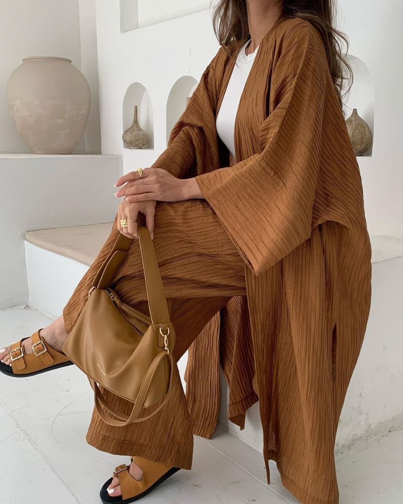 Devako Karian - Pohodlný pletený sveter a nohavice