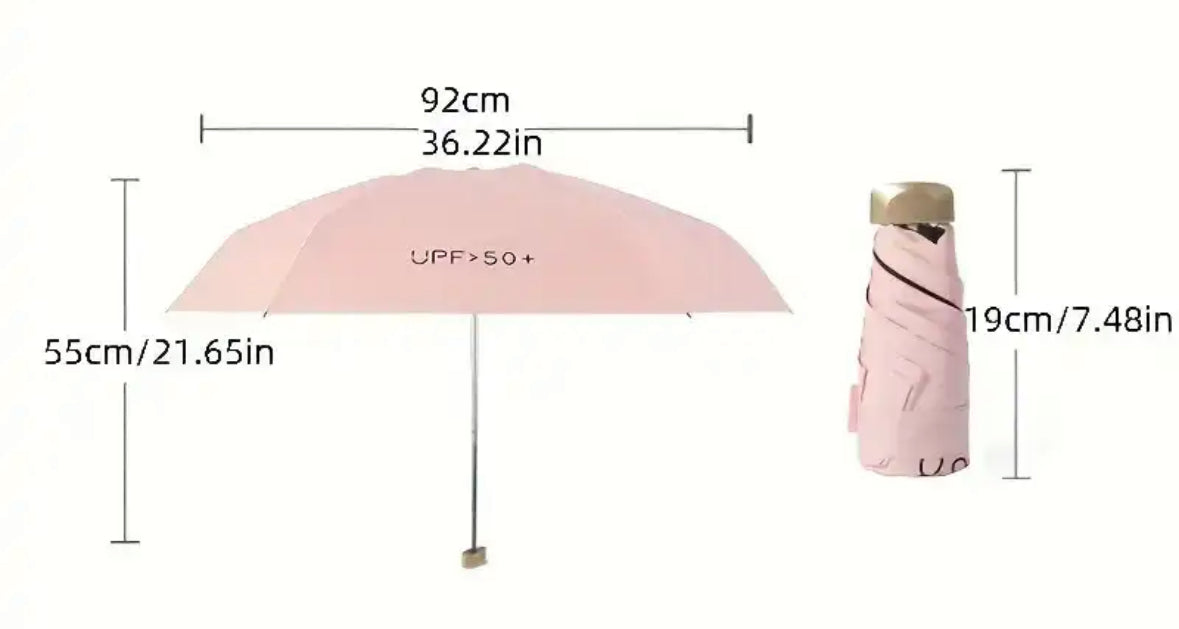 Mini Knirps na cesty - Nejmenší deštník, odolný proti větru, blokující UV záření