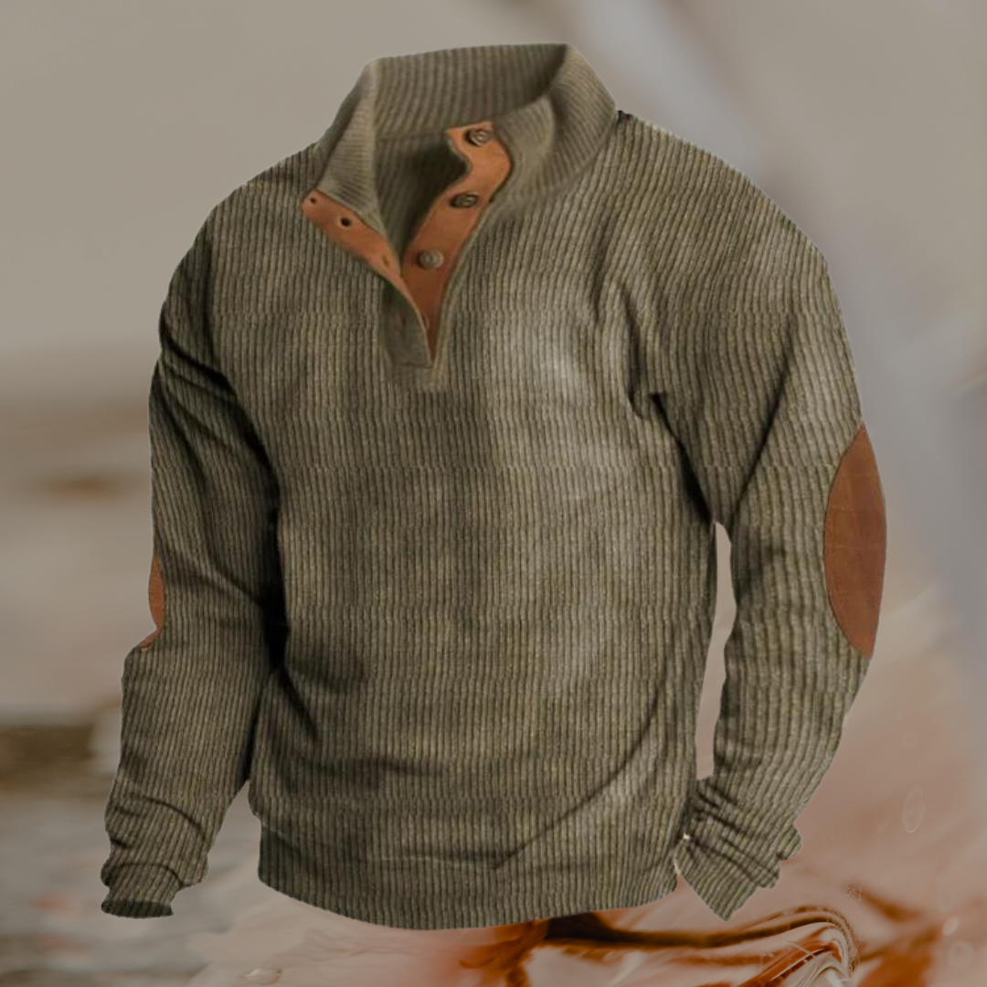 Casual herre-sweatshirt i fløjl - Finlo
