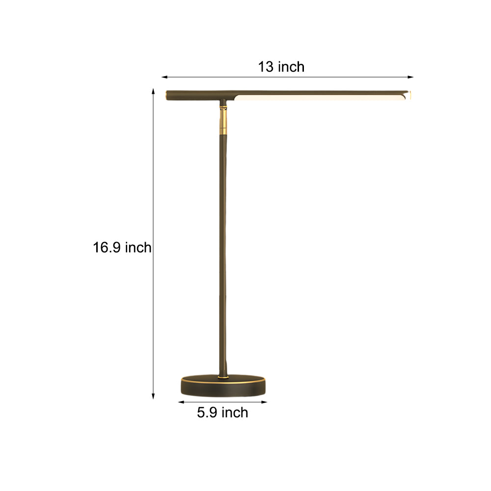 Copper Linear - LED stolní lampa z mosazi s nastavitelným směrem