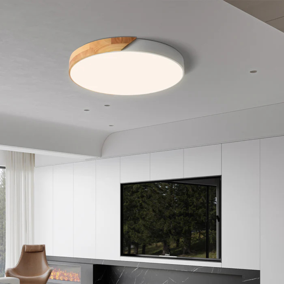 LED-Deckenleuchte – Skandinavisches Design aus Holz & Energieeffiziente Beleuchtung