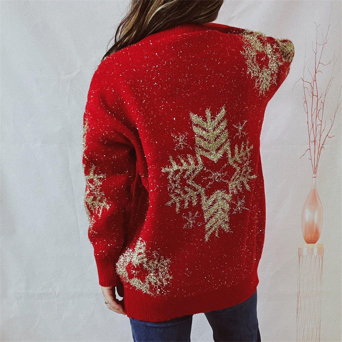 Maglione con fiocchi di neve - Maglione invernale accogliente e festivo