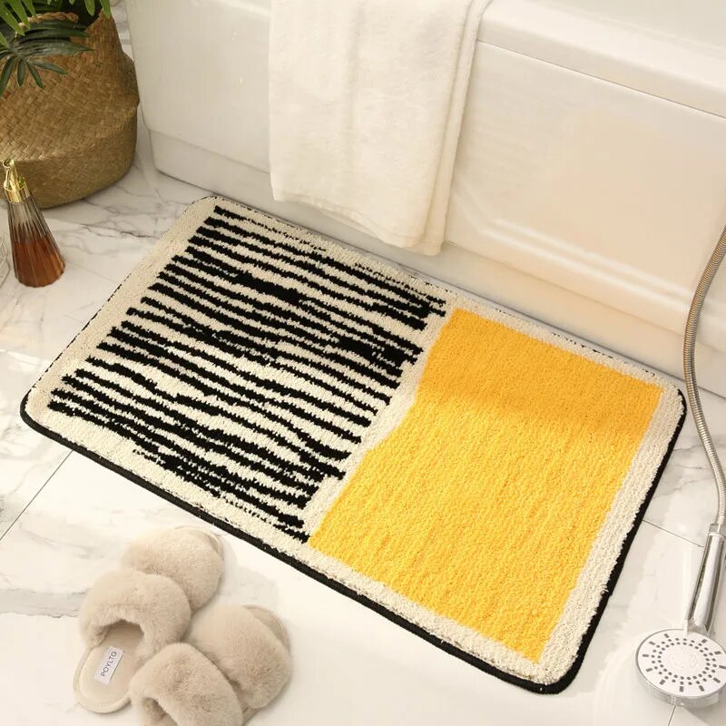 Abstracte antislip badmat met Scandinavisch design Vestragear