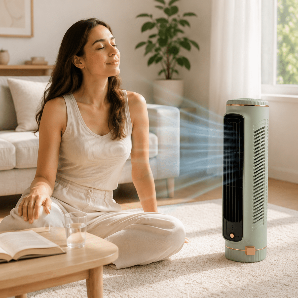 AEROTOWER – Turmventilator ohne Rotorblätter für leise 360°-Raumkühlung 2