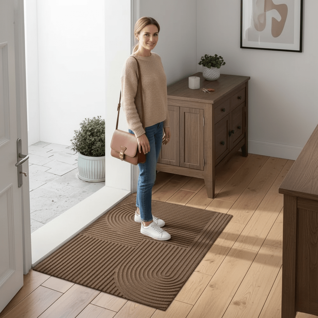 AQUARAY – Absorbent, washable mat with flowing line pattern 3