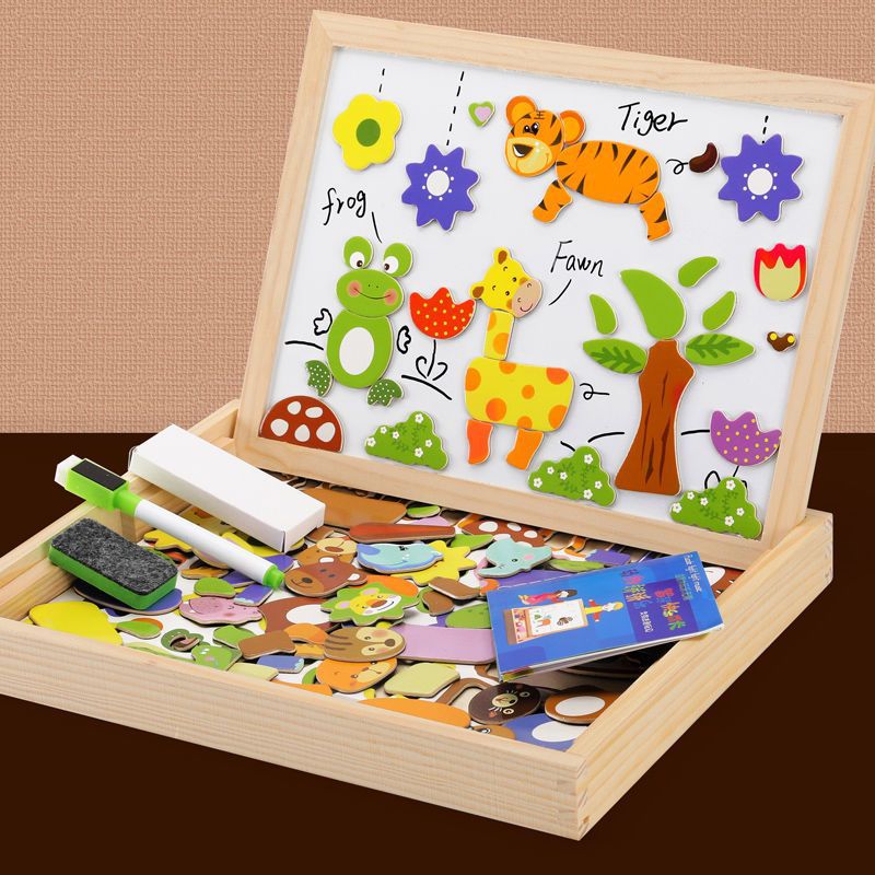ARTIBLOX – 2-in-1 Montessori Drawing Board with Magnetic Board & Chalkboard for Children 0