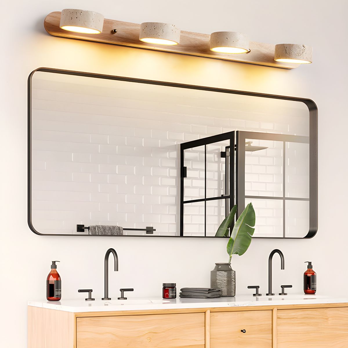 AVERRA – LED-Wandleuchte aus Travertin für architektonischen Luxus 5