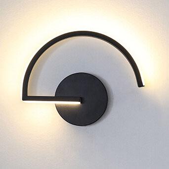 LumiLine - Lampada da parete LED moderna in alluminio con curve minimaliste