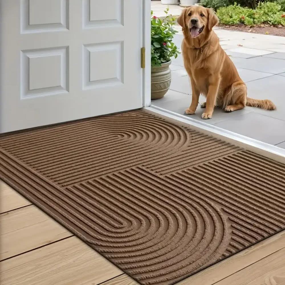 Absorberende Wasbare Mat met Elegant Lijnenpatroon, Antislip en Microvezel 7