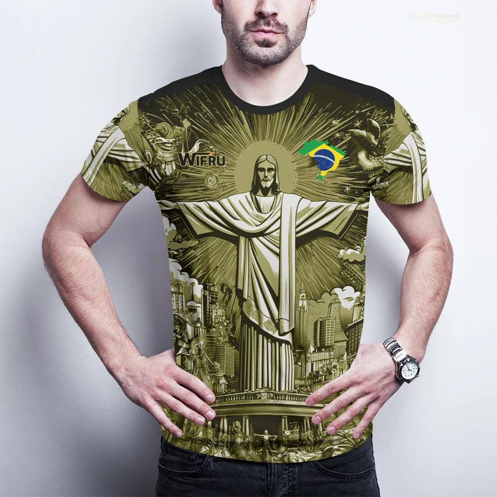 Ademende Voetbal T-Shirts voor Mannen en Kinderen, Sneldrogend en Comfortabel 4