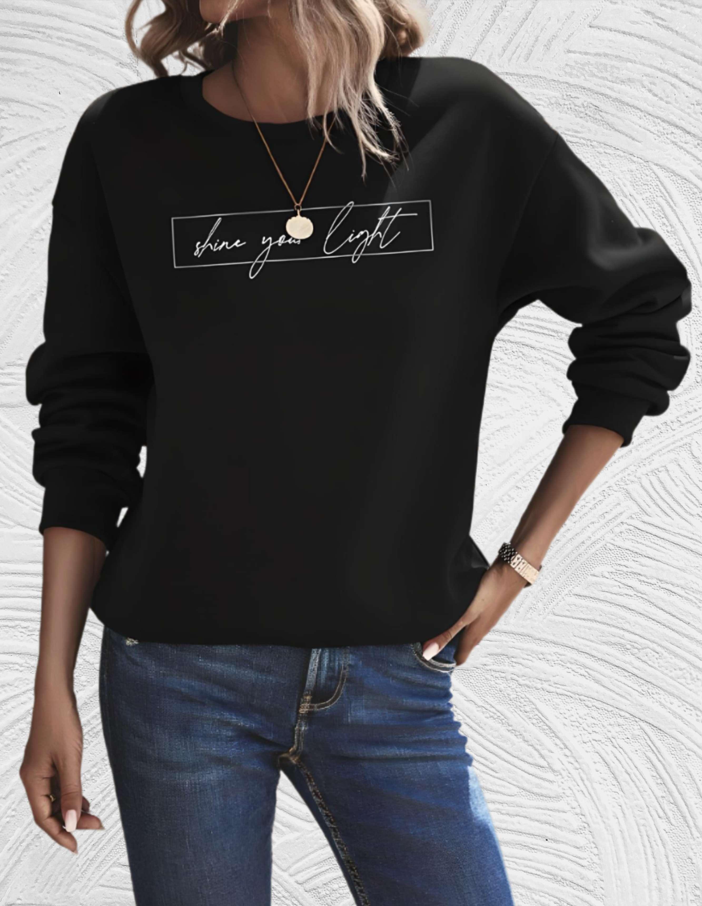 Helmine – "Share your Light“-Sweatshirt in Übergröße mit Rundhalsausschnitt